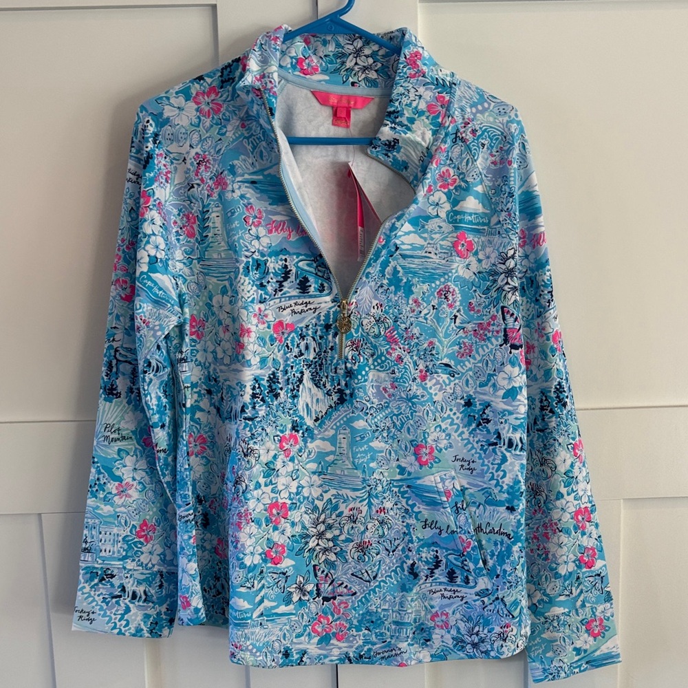 NWT - Lilly Pulitzer Blue and Pink Popover Carolinas